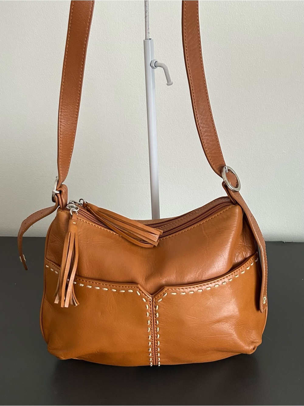 Sigrid Olsen Brown Leather Slouchy Hobo Shoulder Bag - Picture 13 of 13